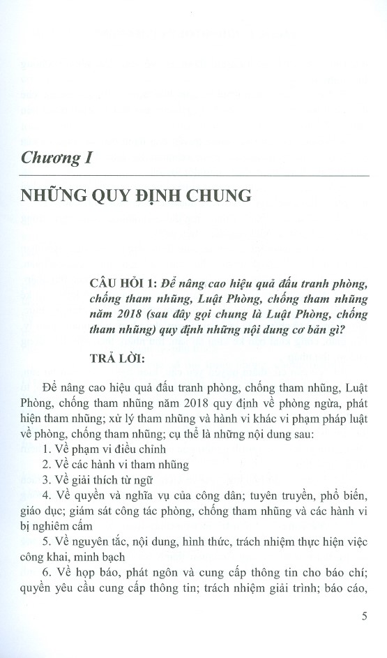 Hỏi Đáp Pháp Luật Về Phòng, Chống Tham Nhũng