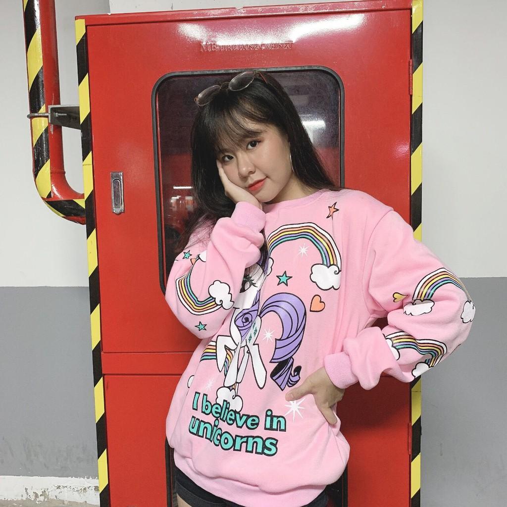 Áo sweat hàn quốc vải nỉ ngoại dày dặn, bao đẹp