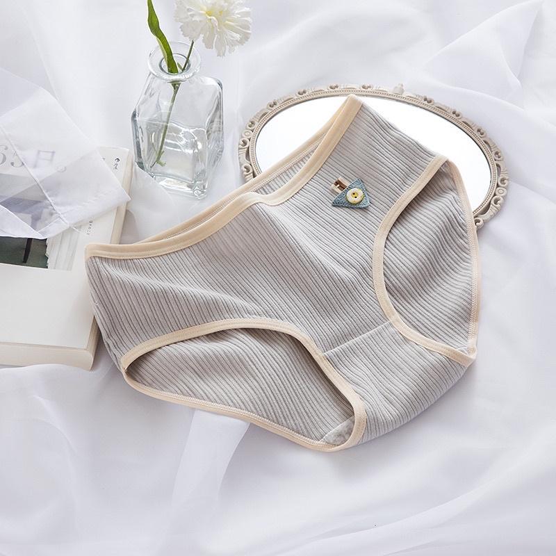 Quần Lót Nữ Cotton Siêu Thoáng Nâng Mông Kẻ Tăm Co Giãn QL09