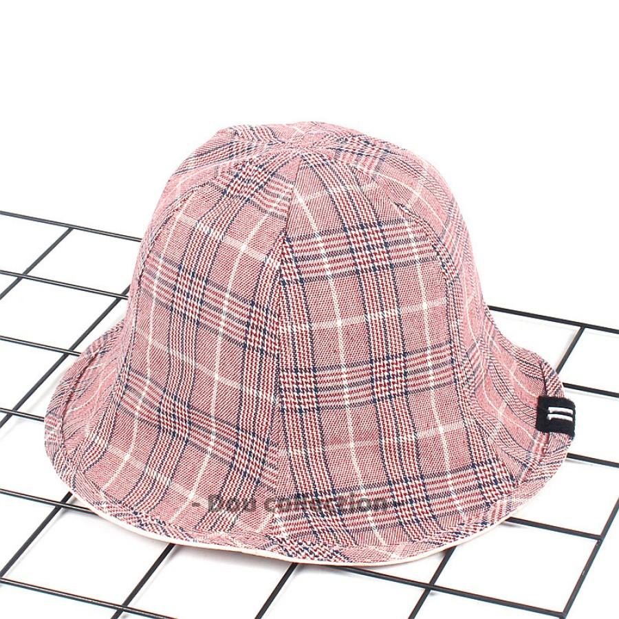 Nón Mũ Bucket Cao Cấp Nam Nữ Hai Mặt Trơn &amp; Caro Vải Cotton Retro Phong Cách Nhật Bản HEAL COLD - Mã NV031
