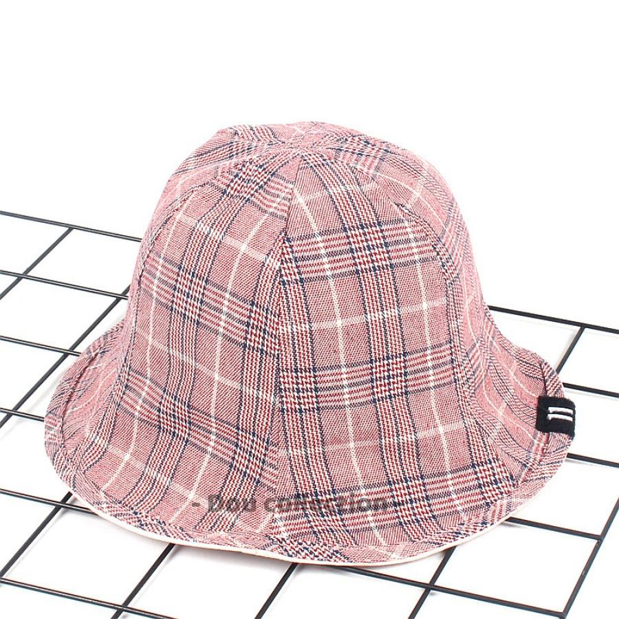 Nón Mũ Bucket Cao Cấp Nam Nữ Hai Mặt Trơn & Caro Vải Cotton Retro Phong Cách Nhật Bản HEAL COLD - Mã NV031
