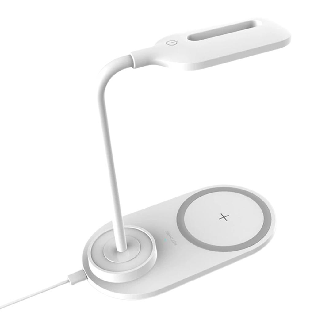 LED Desk Lamp    Charger For Office Lighting White