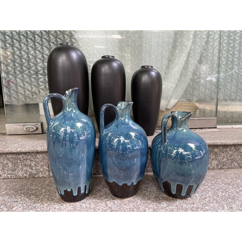 Bình cắm hoa decor, lựu đào đông trang trí , Bình quai