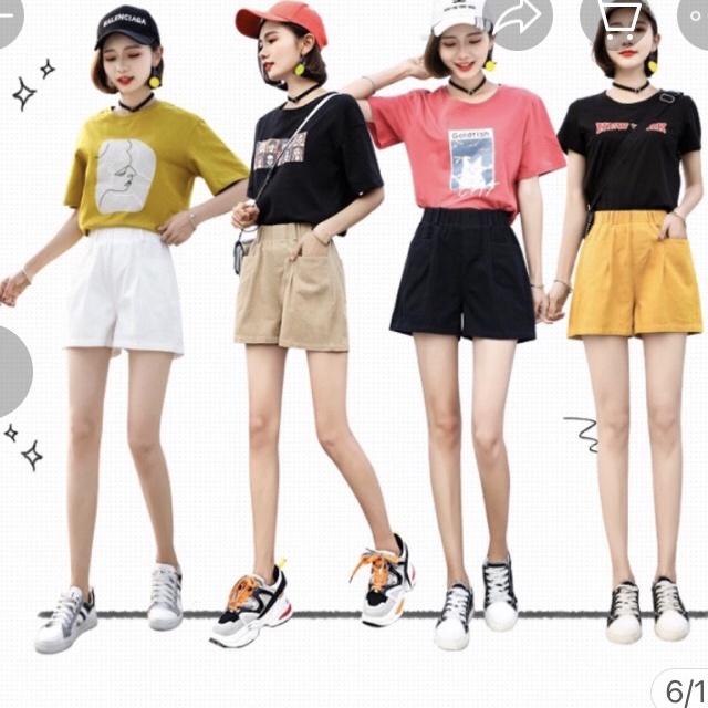 Quần short nữ cạp cao, chất liệu kaki bền mát, thiết kế trẻ trung, năng động, quần đùi nữ NeSa Shop, QKH.52