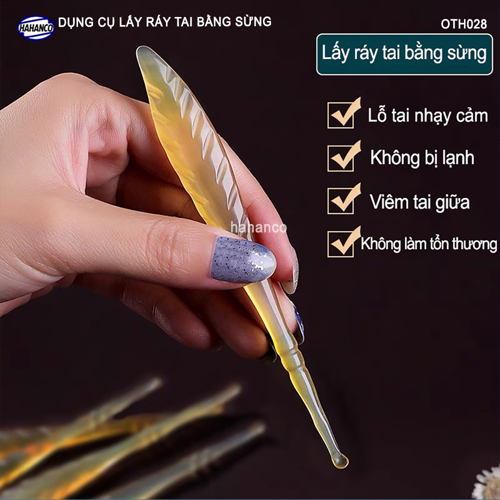 Dụng cụ lấy ráy tai bằng sừng, giúp tai luôn sạch - OTH028 - An toàn, tiện dụng, dụng cụ vệ sinh tai chăm sóc gia đình