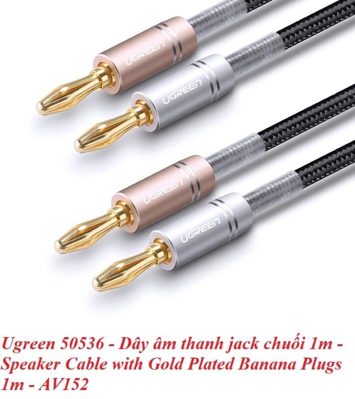 Ugreen UG50536AV152TK 1M màu Đen Dây AV 4 jack hoa chuối - HÀNG CHÍNH HÃNG