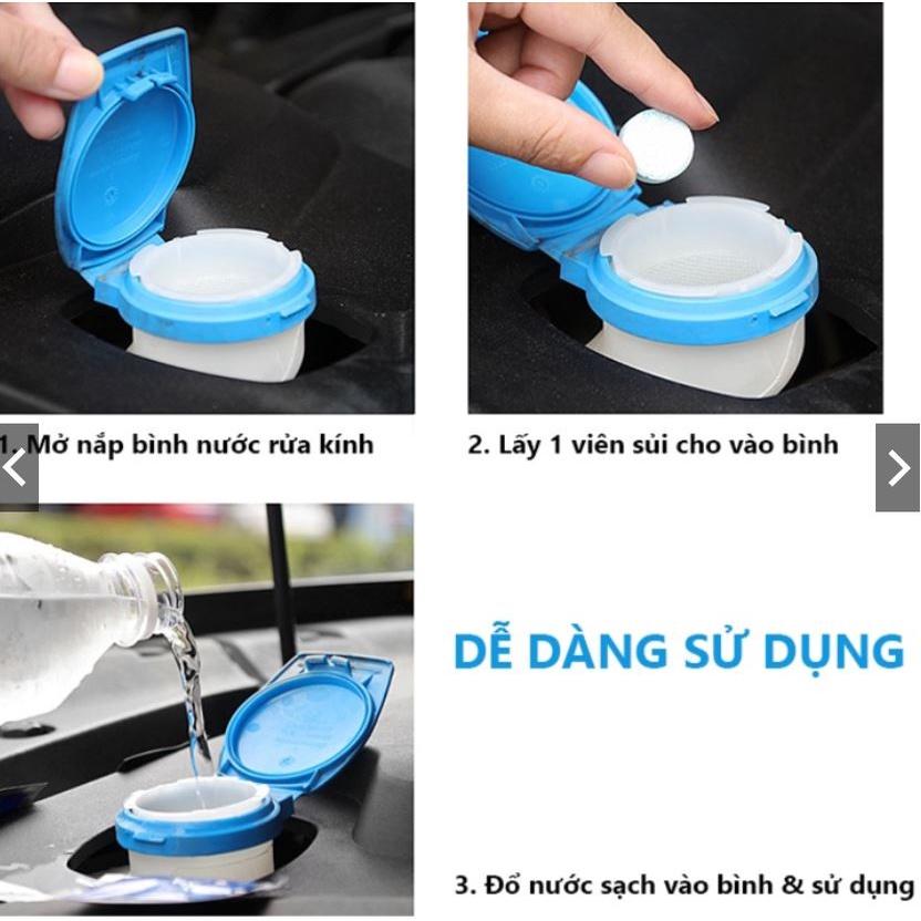 Viên sủi nước rửa kính xe hơi, ô tô cao cấp