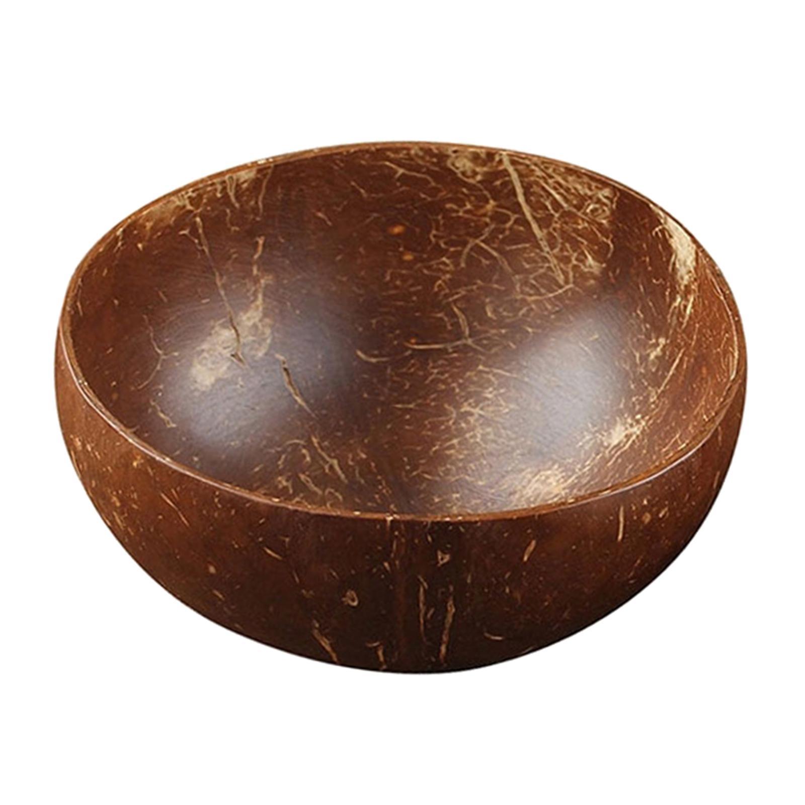 2X Handmade Coconut Bowls Creative for Salad Noodle Rice Vegans Serving Cereal
