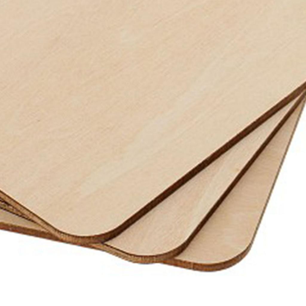20x Blank Wood Natural Slices Wooden Squares Cutouts For DIY Crafts