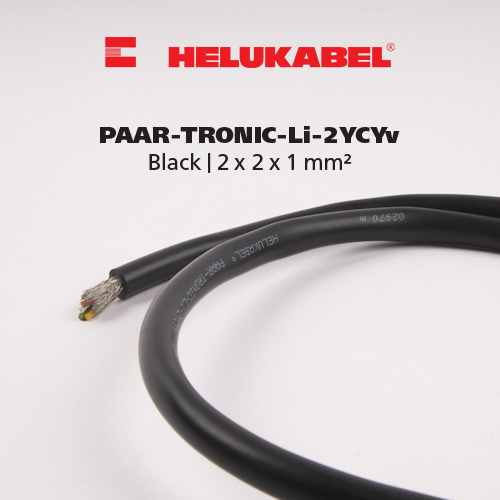 Dây cáp điều khiển HELUKABEL PAAR-TRONIC-Li-2YCYv | Black | 2 x 2 x 1 mm²