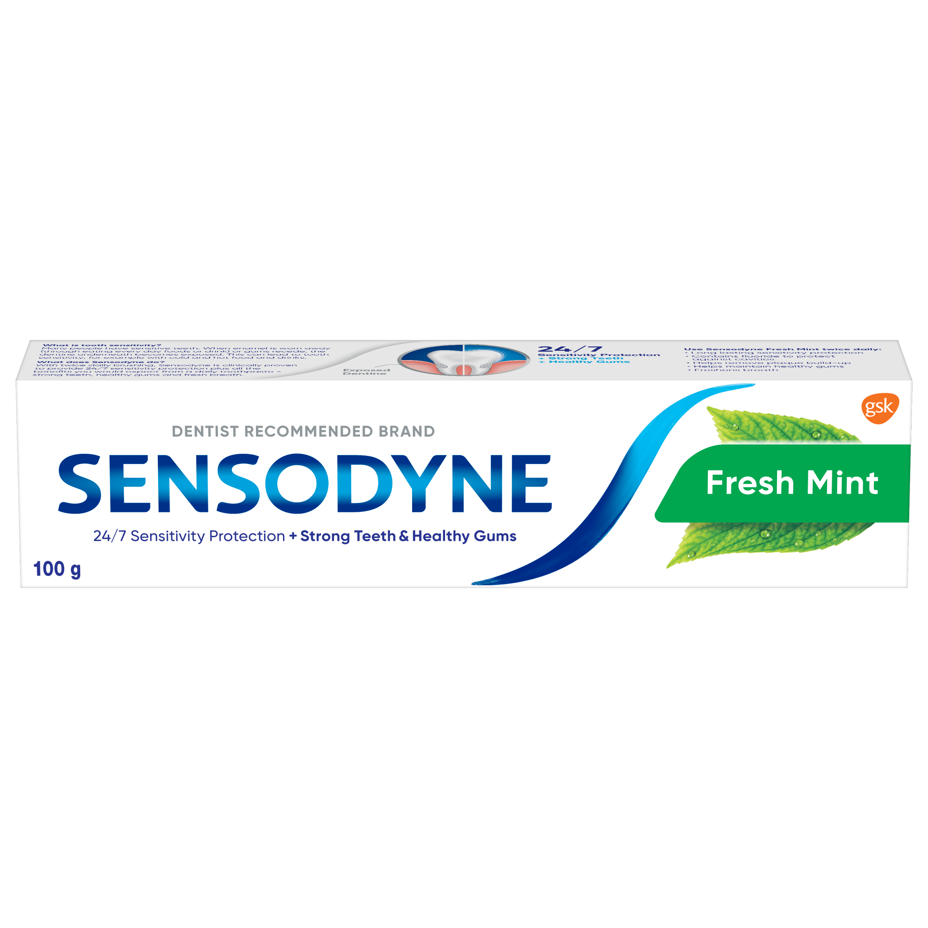Kem đánh răng hương bạc hà the mát Sensodyne (100g)