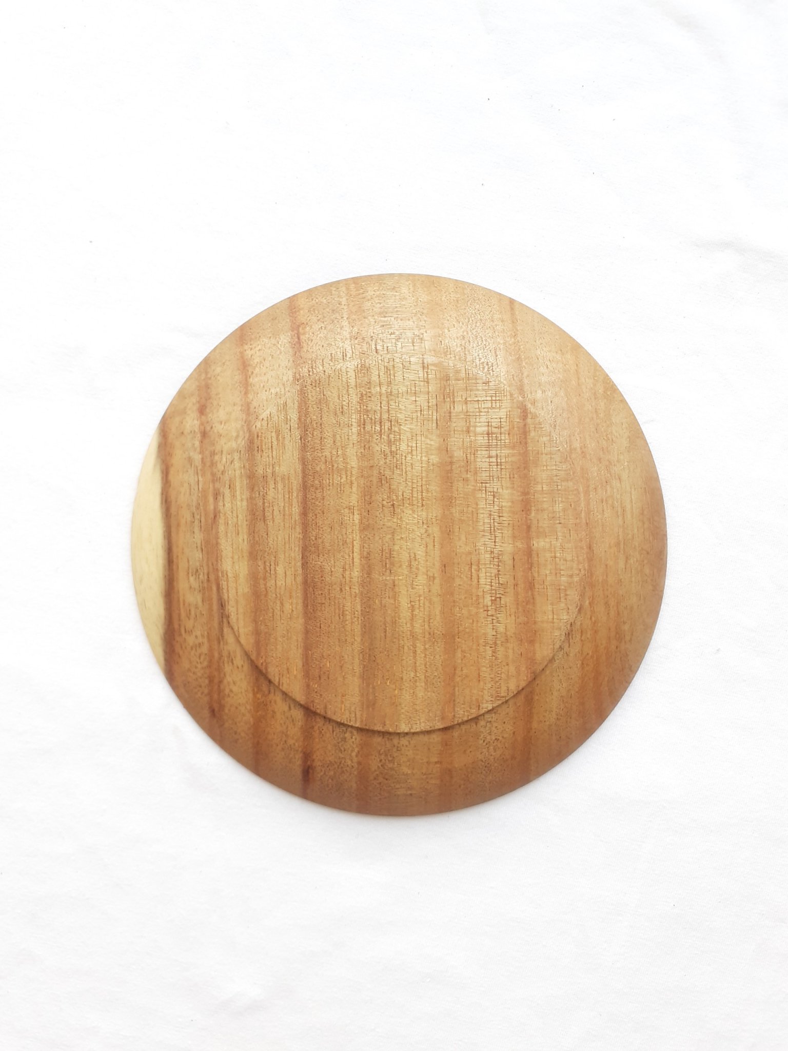 Bộ 3 đĩa gỗ KEO tròn 14 cm lót ly, cốc, đựng trái cây, hoa quả, đồ ăn