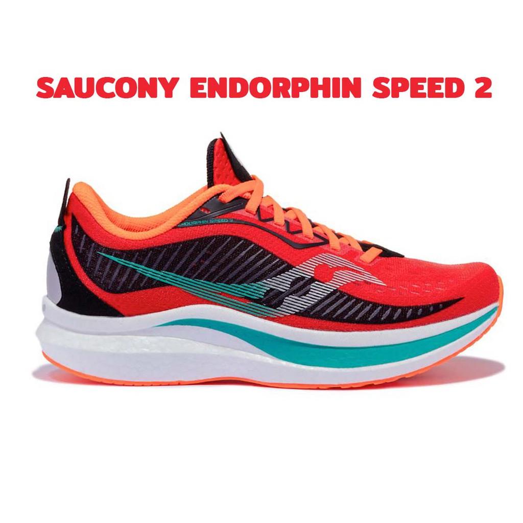 Giày Chạy Bộ Nam Saucony Endorphin Speed 2 Scarlet/Black - Đỏ Sậm/Đen