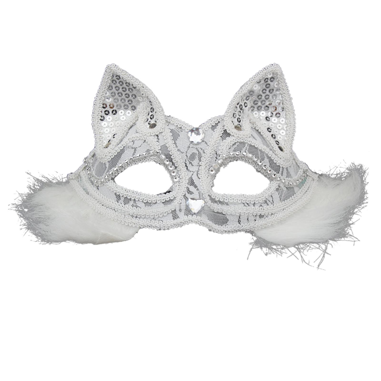 Masquerade Eye Mask Cosplay Half Face Cover Eye Shield Dress Up Costume Accessory Lace Eye Mask for Festivals Wedding Prom Carnival