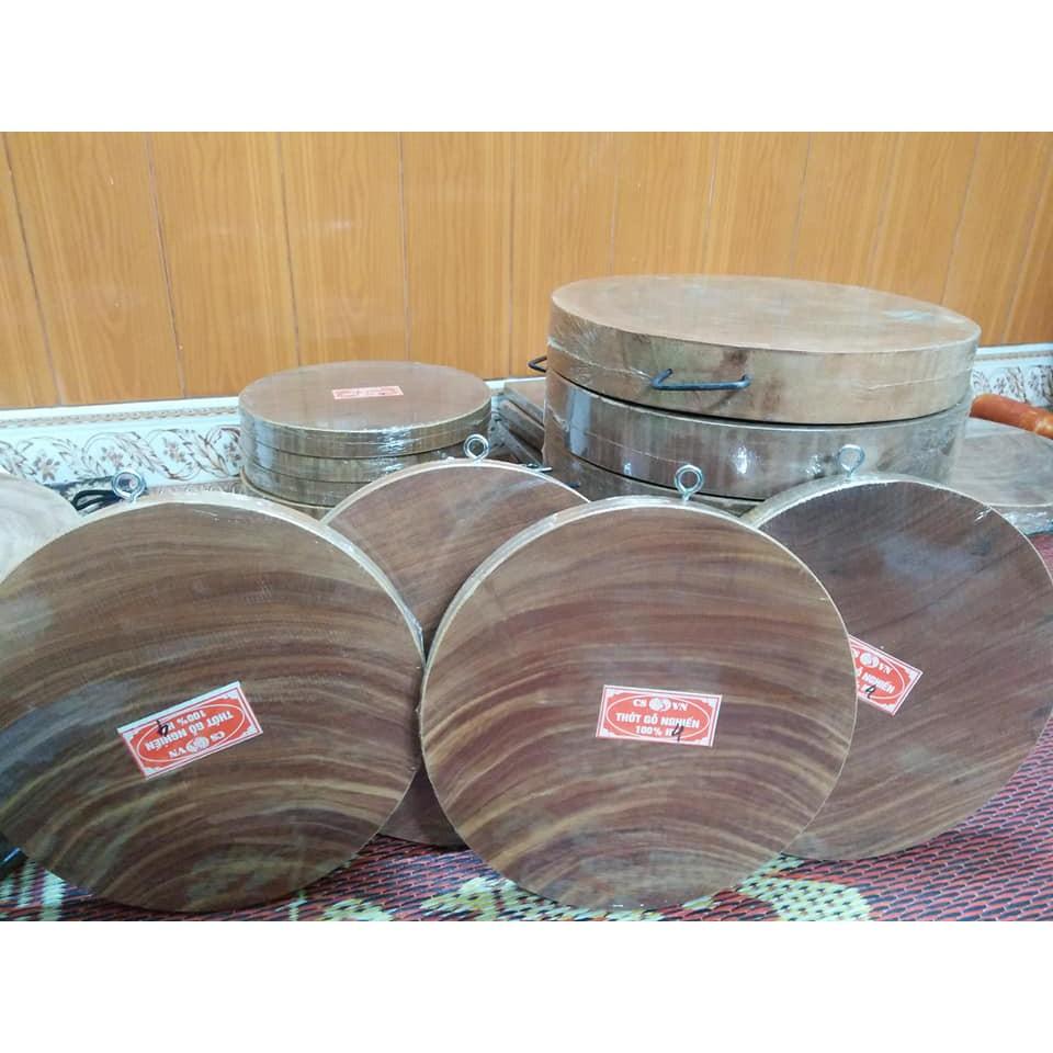 THỚT GỖ NGHIẾN không tâm đường kính 24cm- dày 2.5cm