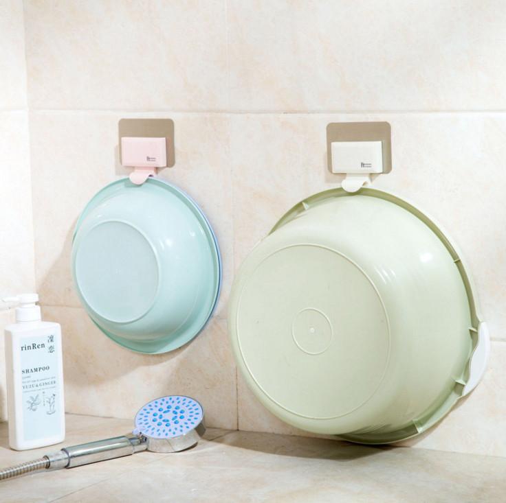 Móc Nhựa Dán Tường Treo Thau Chậu, Khăn, Giá Gắn Tường Treo Đồ Nhà Bếp, Nhà Tắm GD378-MTreoThau-2T
