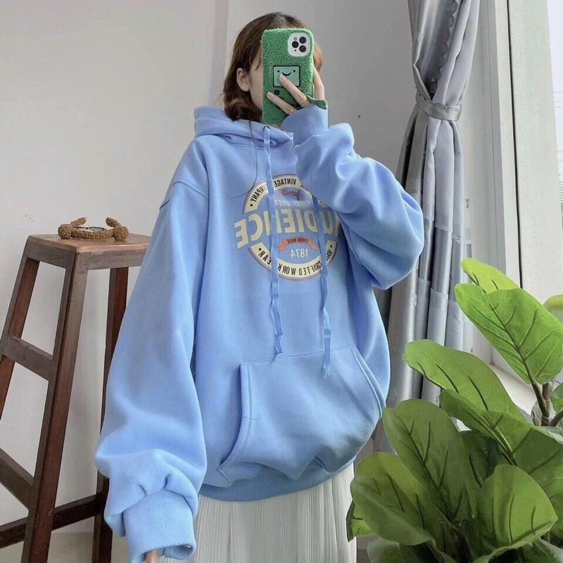 Áo Hoodie Nỉ Ngoại Bông Dày Dặn Form Rộng Dơi Tay Phồng Chất Vải Dày Mịn Không Xù Lông_Nón Rộng 2 Lớp_Unisex Nam Nữ Ok