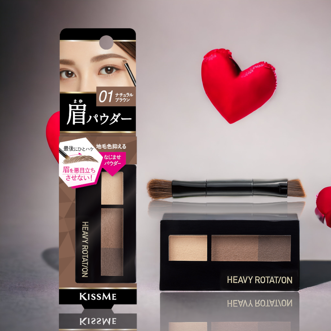 Bột Kẻ Lông Mày Chống Trôi Màu Tự Nhiên Kissme Heavy Rotation Natural Powder Eyebrow (2.3G)