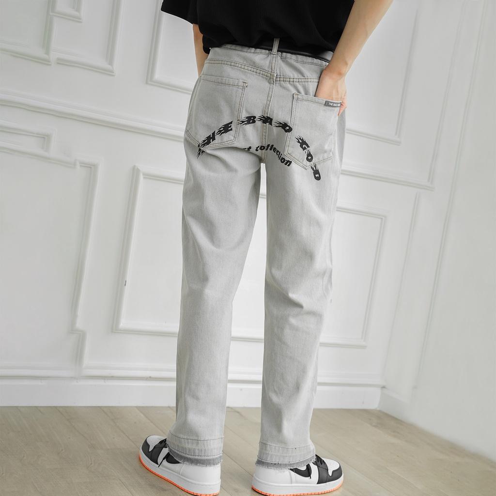 Quần jeans The Bad God Flames ống suông