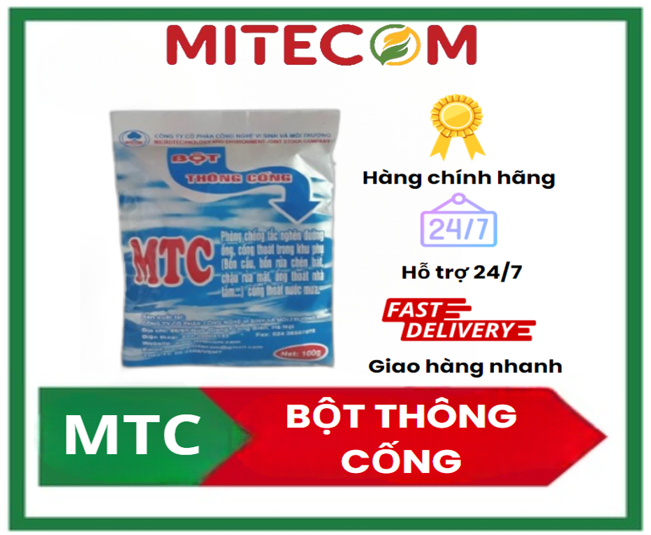 Bột thông cống MTC 100gr, thông tắc bồn cầu