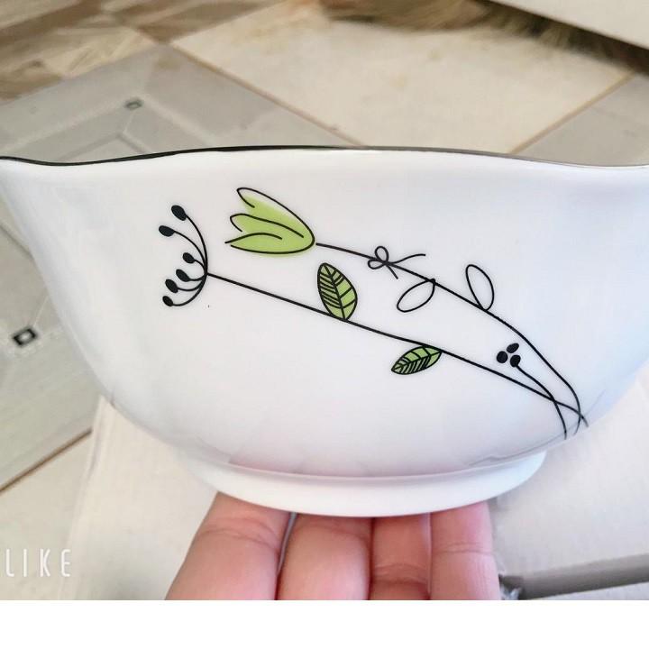 Tô Canh sứ hình bông cọ số 6 , số 7 , số 8