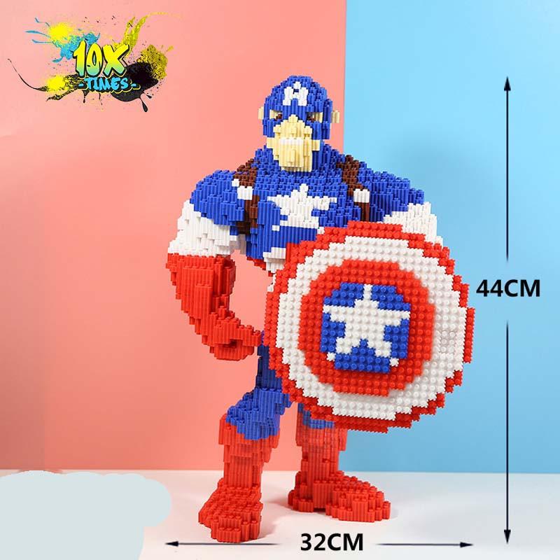 Đồ chơi lego 3d siêu nhân maver iron man người nhện quà tặng sinh nhật bạn trai, đồ decor