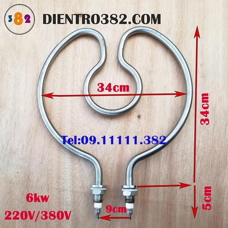 Điện trở vòng tròn tim, may so vòng tròn kép cho nồi bánh cuốn, nồi hấp và đun nước sôi chất liệu inox304