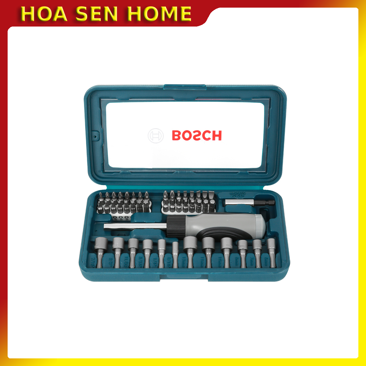 Bộ vặn vít đa năng 46 món Bosch, bộ dụng cụ sửa chữa đa năng, tiện lợi sử dụng 100% có bảo hành - Hoa Sen Home - Hàng chính hãng