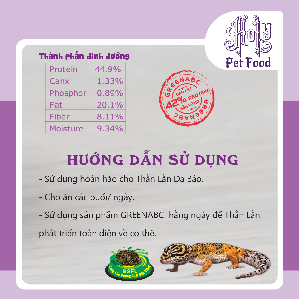 Thức ăn THẰN LẰN DA BÁO - Leopard Gecko - Tiêu hóa tốt, tăng đề kháng - hộp 10g