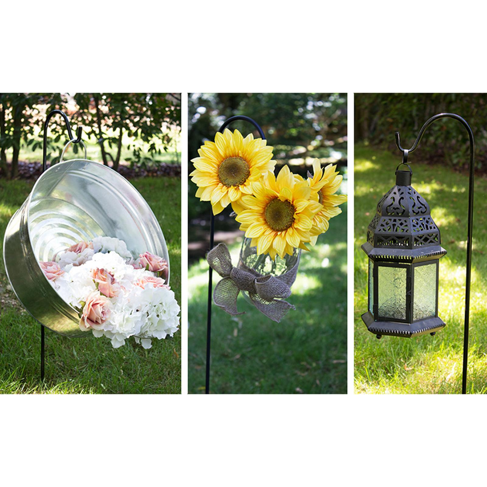 Stable Shepherd Hook Garden Lawn Stake Pole Hanger for Bird Feeder