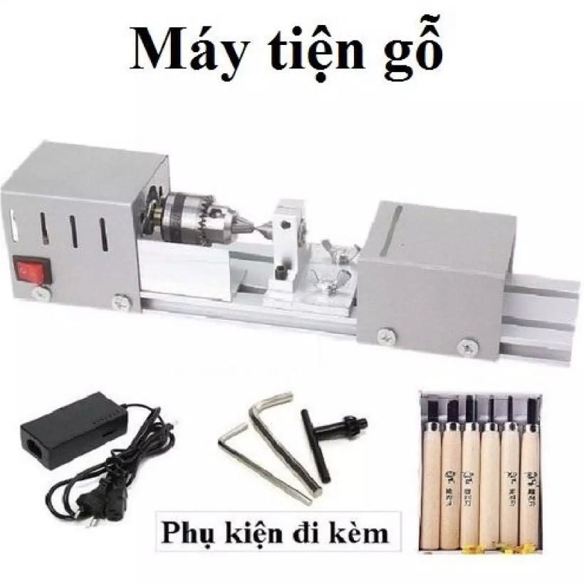 HHS Máy tiện gỗ mini - Máy đánh bóng hạt gỗ