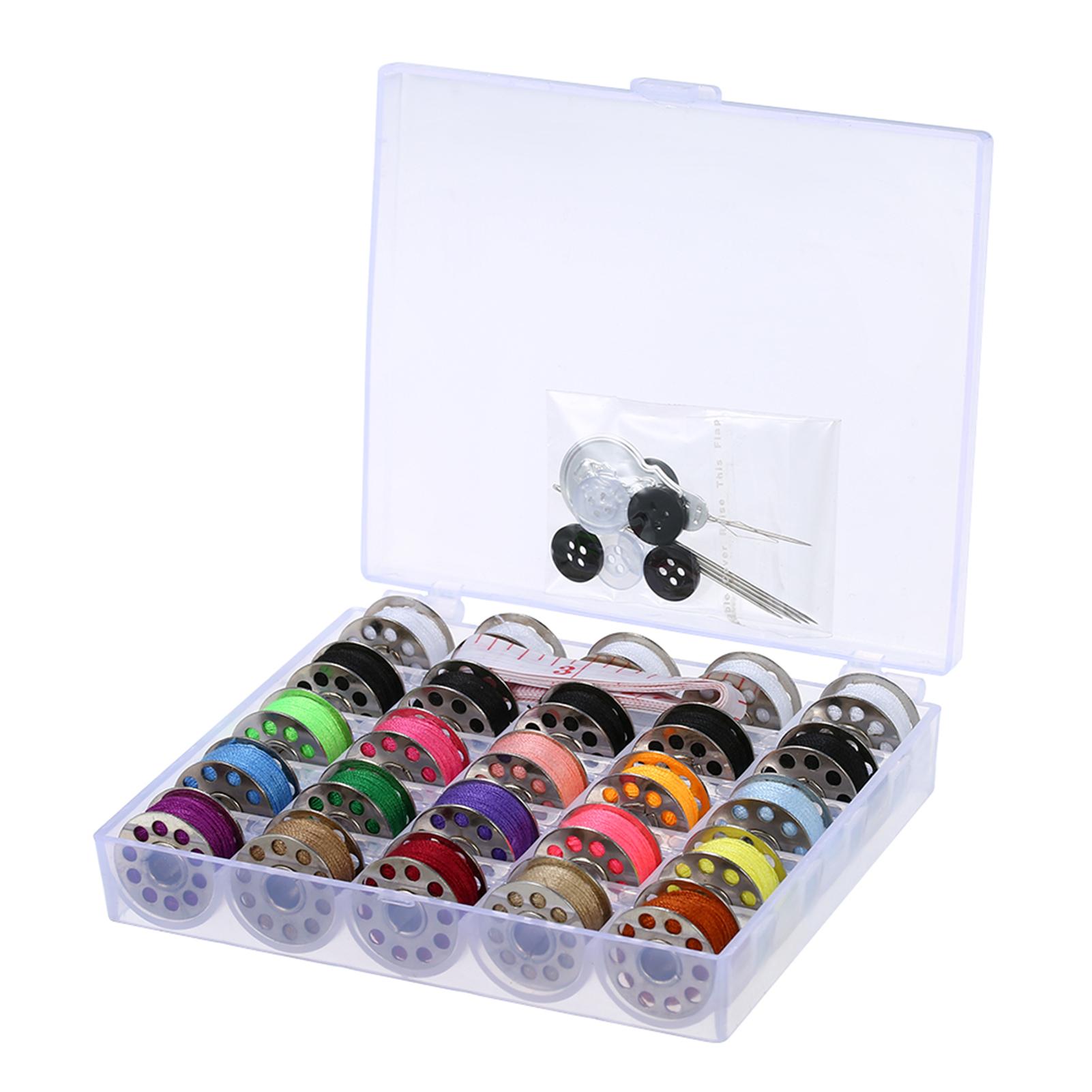 15 Màu Sắc Hỗn Hợp Bobbins + 5 Cái Trắng Bobbins + 5 Cái Đen Bobbins Sợi Chỉ