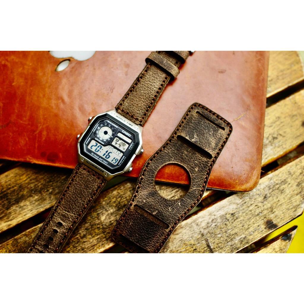 Combo bundstrap + dây đồng hồ RAM classic 1959 - hàng chính hãng RAM leather -