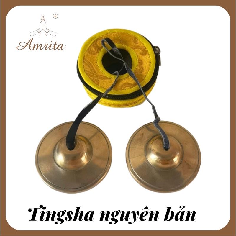 CHẬP CHENG ĐỒNG NEPAL CÚNG DƯỜNG ÂM THANH Vỏ Đựng Chập Cheng-Chũm Chọe - Chuông Đồng Tingsha Cymbals - Tingsha Amrita