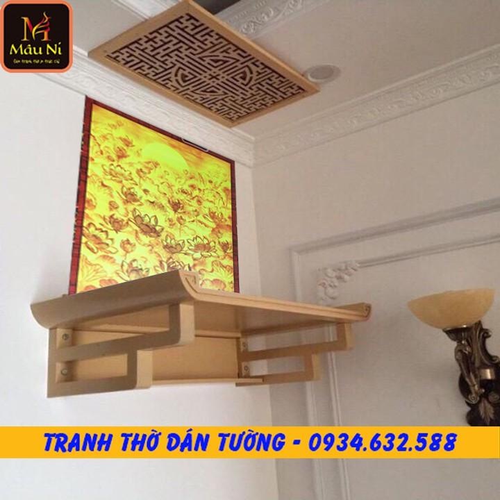 TRANH THỜ DÁN TƯỜNG 81cm x 61 cm - Hồ sen