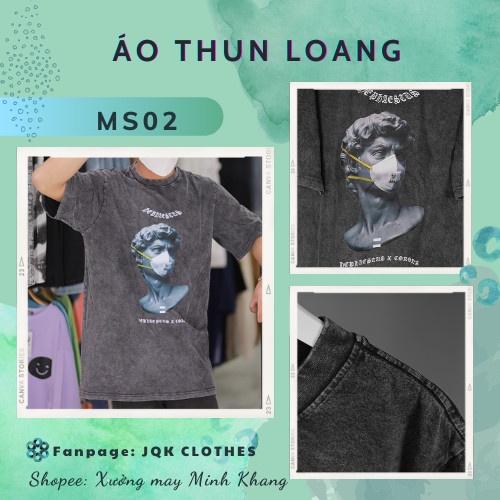 Áo thun loang đen nam nữ tay lỡ chất liệu cotton 100% cao cấp phối dáng unisex