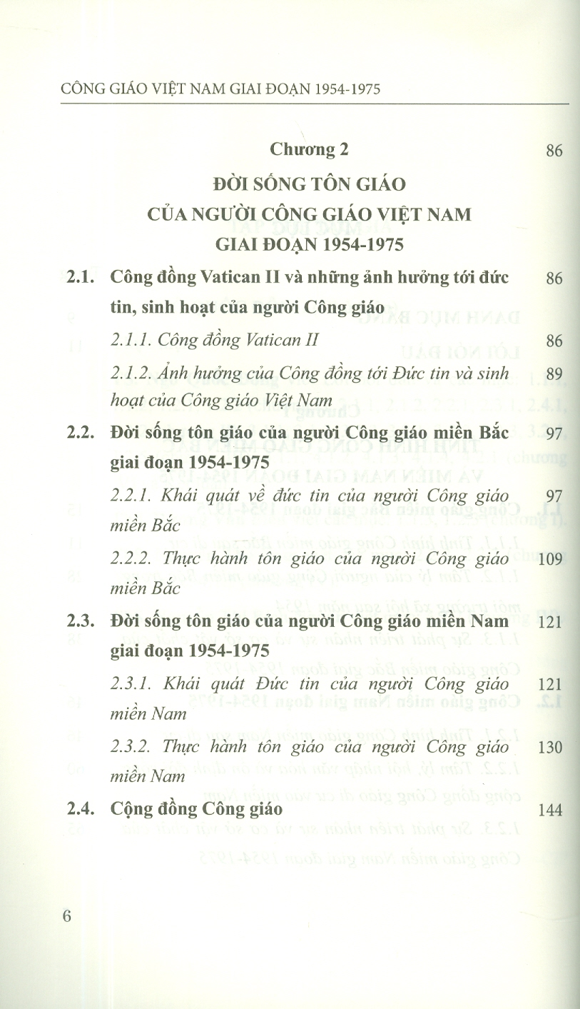 Công Giáo Việt Nam Giai Đoạn 1954-1975 (Sách Chuyên Khảo)