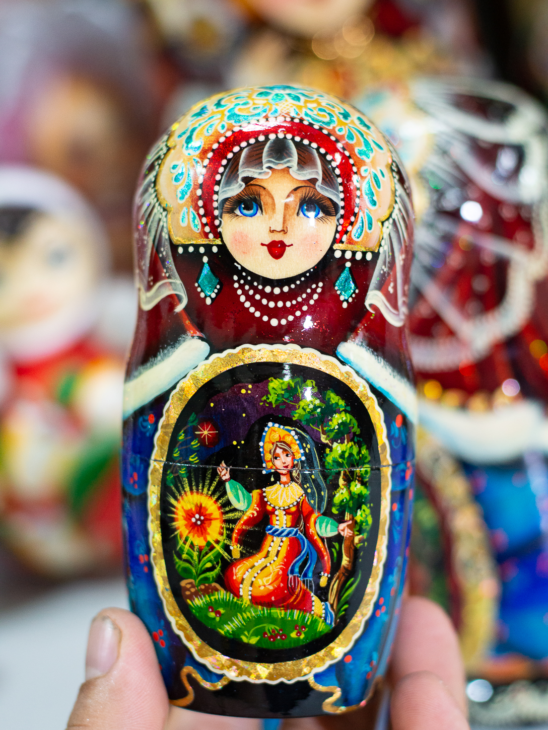 BỘ BÚP BÊ NGA MATRYOSHKA 5 LỚP 18CM "CỔ TÍCH PHƯỢNG HOÀNG LỬA" CỰC ĐẸP VÀ SANG TRỌNG