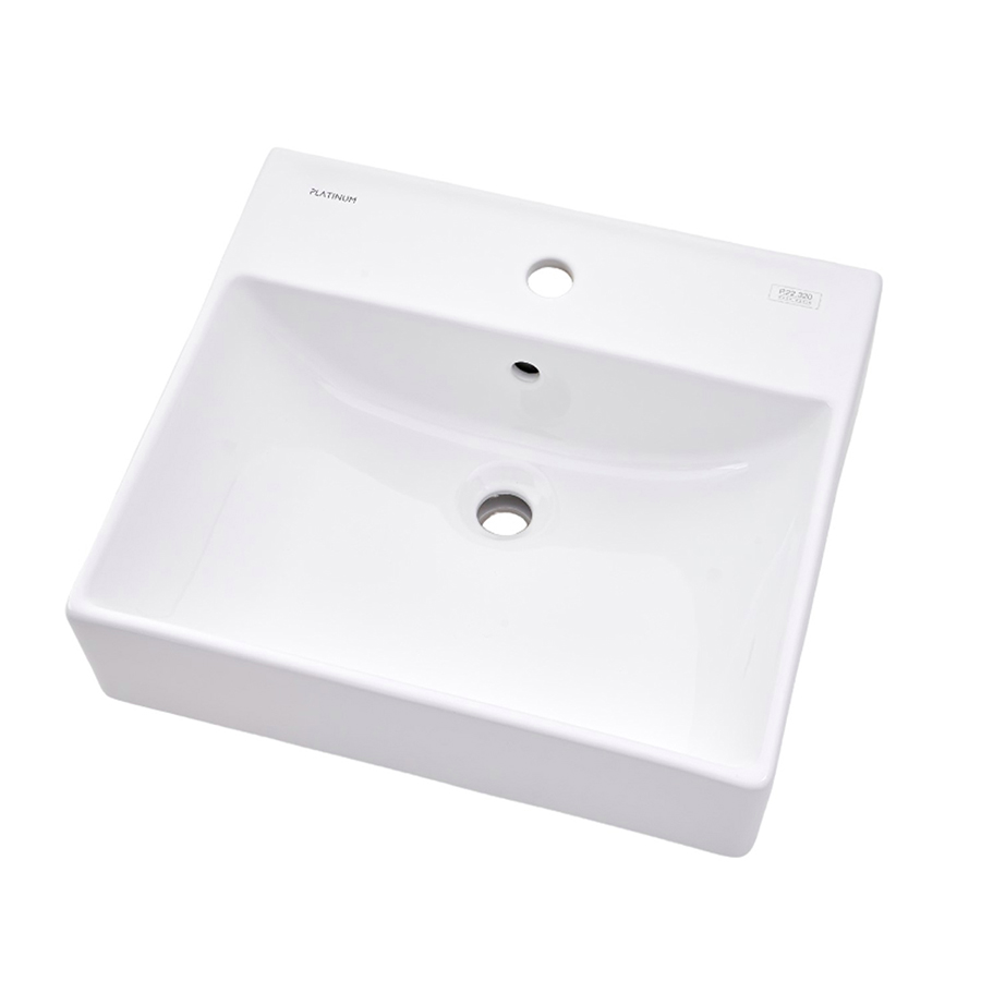 Lavabo đặt bàn Viglacera P.22.320 sứ Ceramic tráng sáng, lớp men Nano Titan kháng khuẩn vượt trội, lòng chậu sâu, kiểu dáng dương bàn hiện đại - Hoa Sen Home - Hàng chính hãng