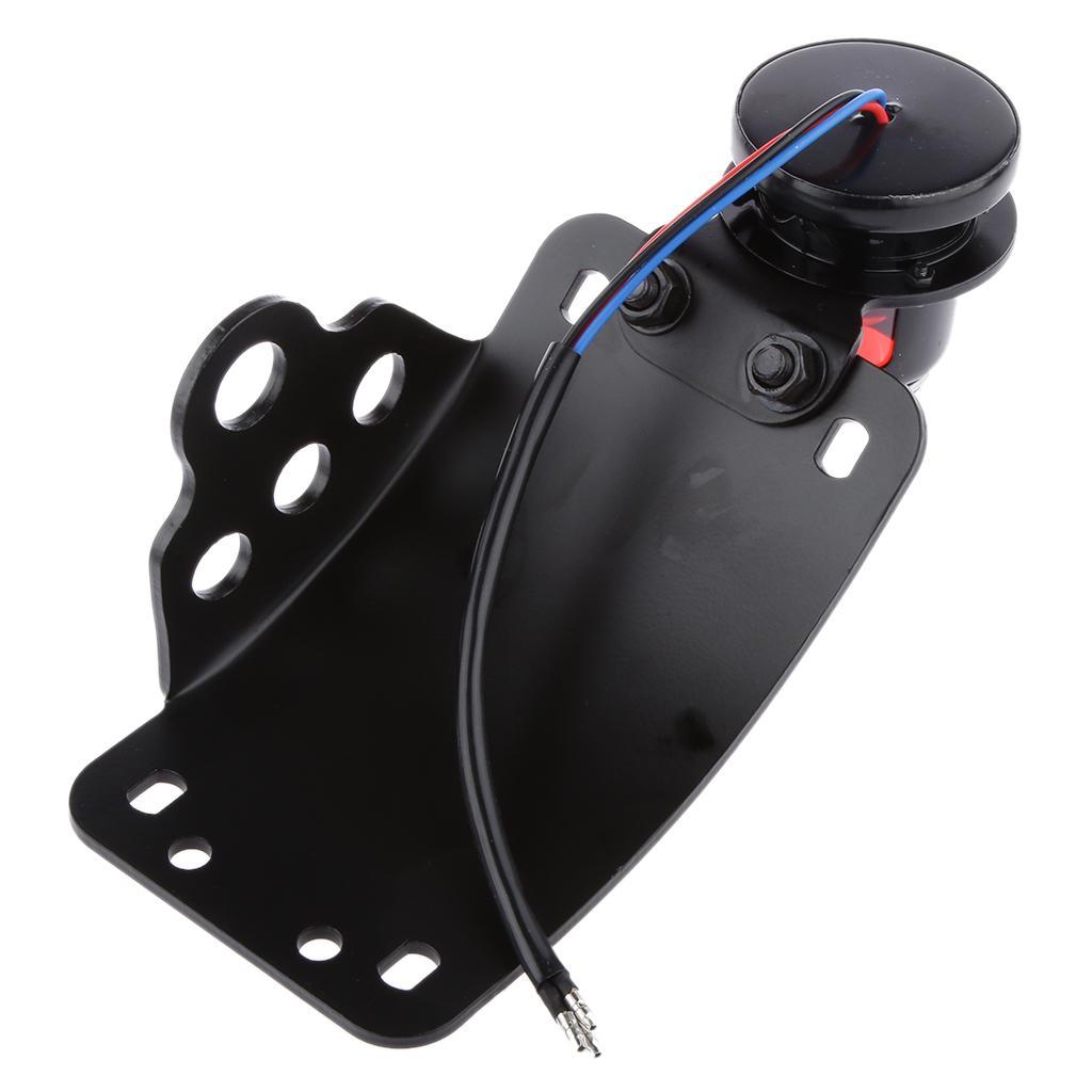 Motorcycle Custom LED Rear Stop Tail Light Lamp Red Lens with Black Holder Black