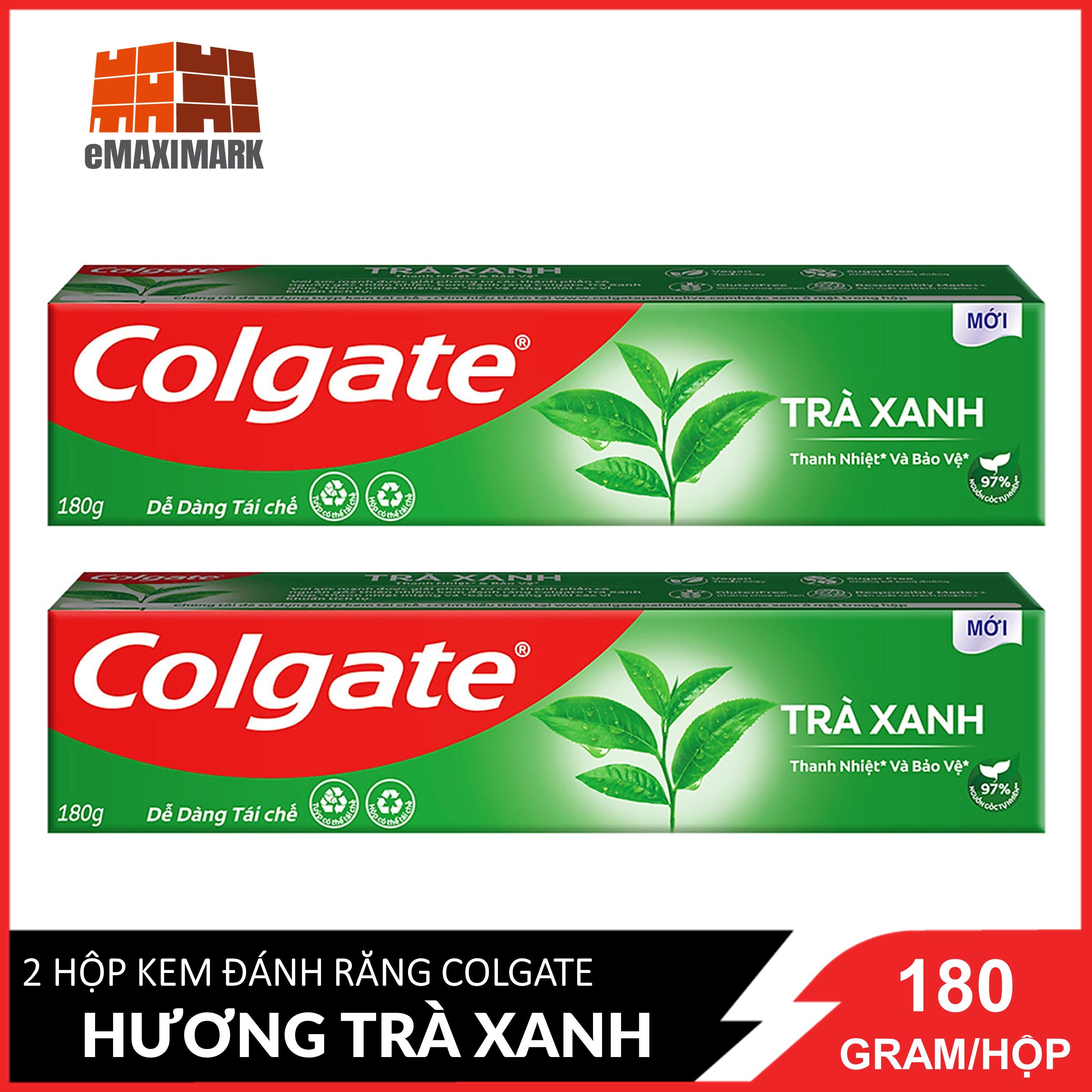 Combo 2 Kem Đánh Răng Colgate Hương Trà Xanh 180 Gram / Hộp