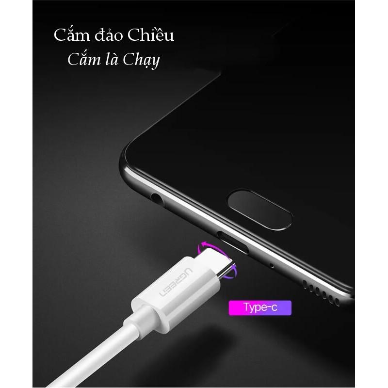 Cáp sạc và truyền dữ liệu từ cổng USB 2.0 sang USB type C hỗ trợ dòng 5A dài 2m UGREEN US253 - Hàng chính hãng