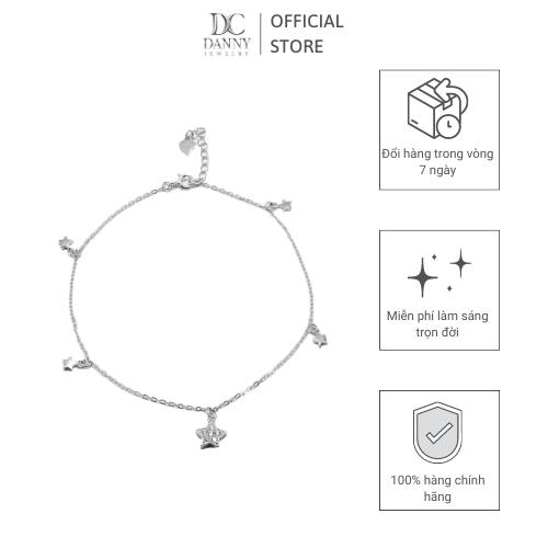 Lắc Chân Danny Jewelry Bạc 925 Xi Rhodium Hoạ Tiết Ngôi Sao LACY184