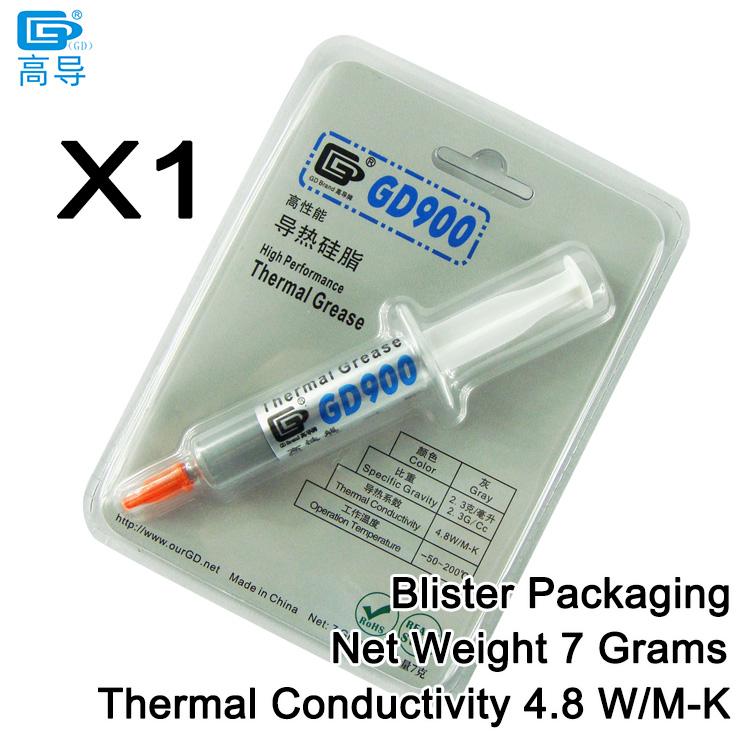Trọng lượng ròng 1/3/7/15/30 gram màu xám GD900 Nhiễu nhiệt Paste Past