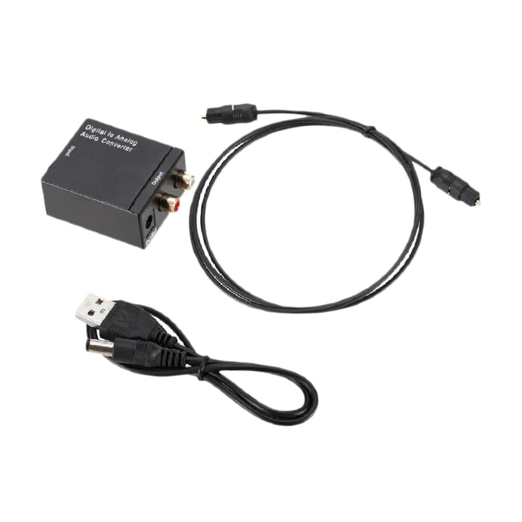 Kỹ Thuật Số Toslink SPDIF Dỗ Dành Để Analog RCA Audio W/USB Cáp Quang