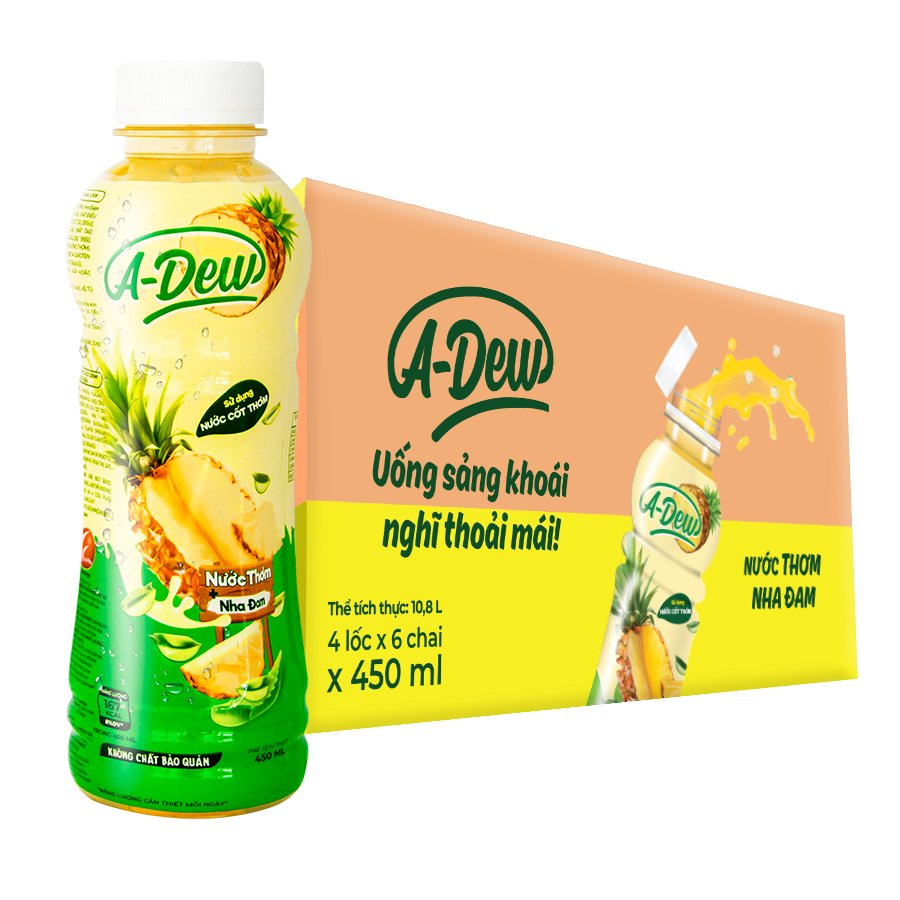 Nước Thơm Nha Đam A-Dew Chai 450ml - Thùng 24 Chai