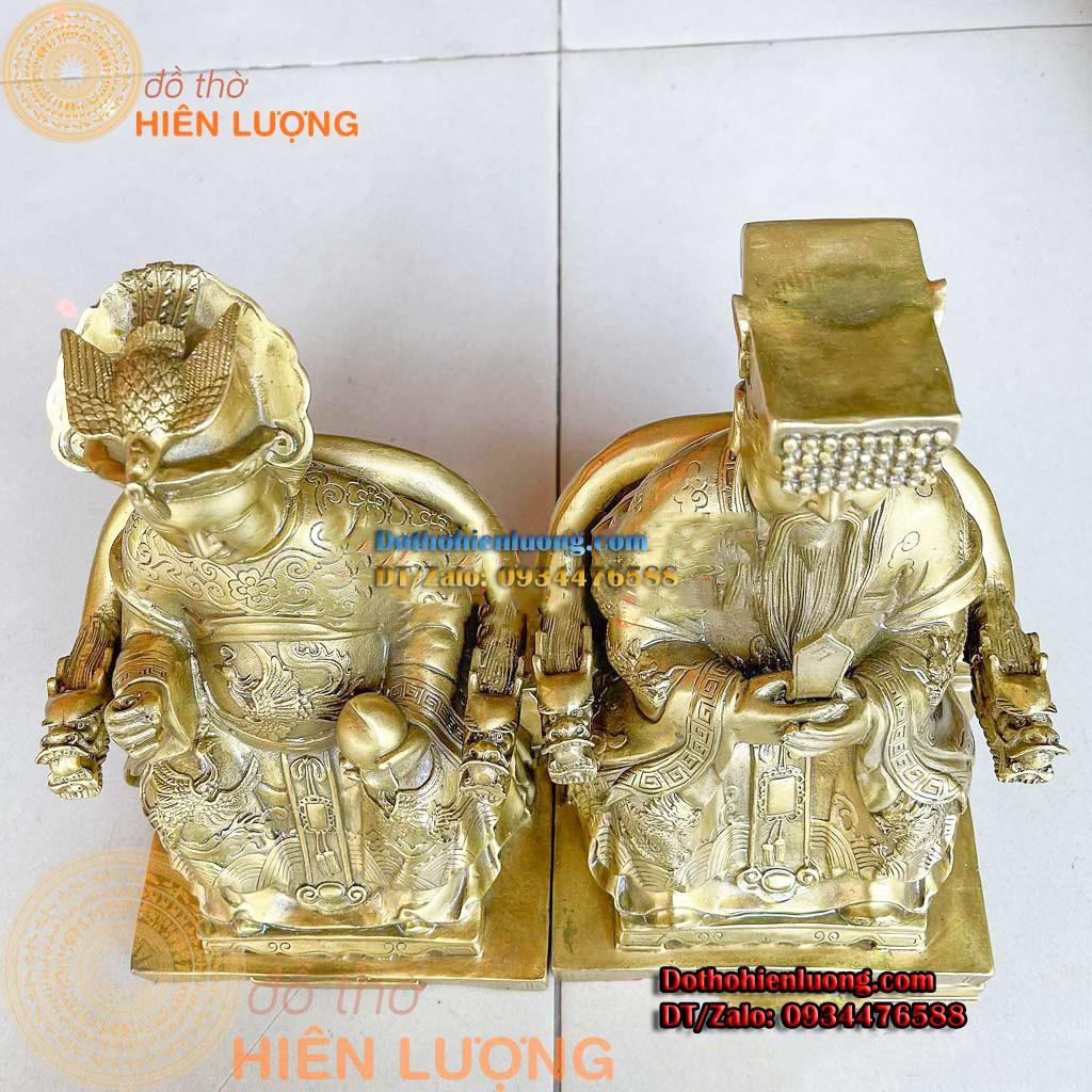 Tượng Ngọc Hoàng - Thánh Hậu Bằng Đồng Vàng Nguyên Chất Cao 30cm Đẹp