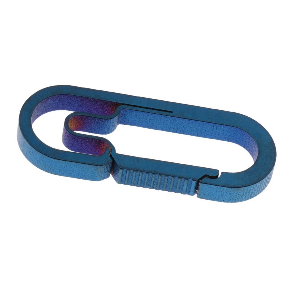 Outdoor Titanium Alloy Buckle Carabiner Keychain Key Ring Hook
