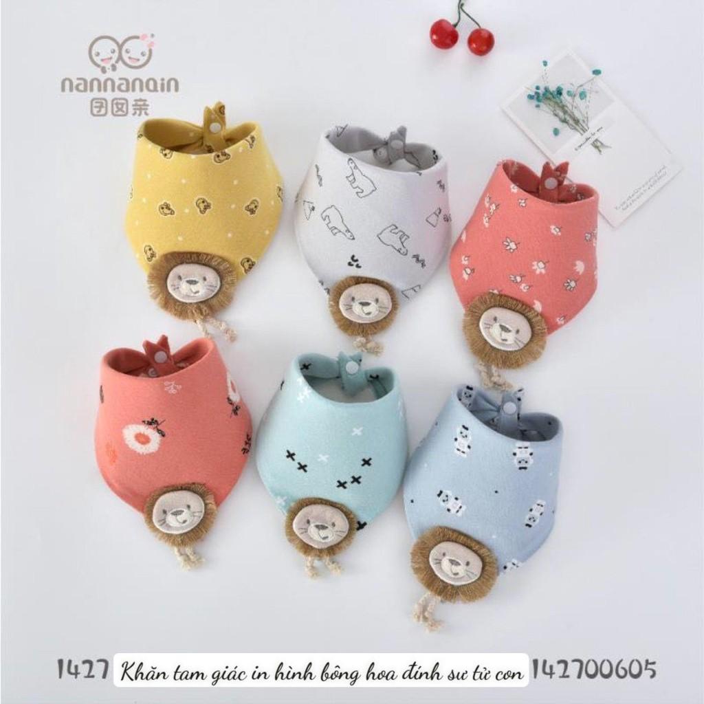 Yếm ăn,khăn tam giác cho bé từ 0-3 tuổi ,1431,1427, 1336, 1331, chất liệu cotton 100% ,thương hiệu Aiueo Nhật Bản
