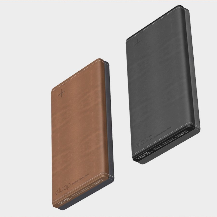 Pin dự phòng Eloop E26 chính hãng, 12.000mAh, bọc da, 2 cổng USB